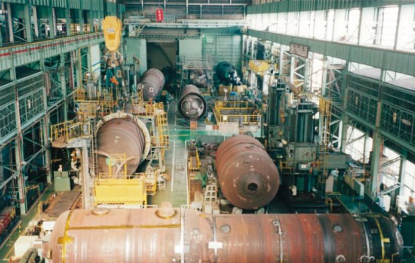 1993 年,在神戶造船廠制造的蒸汽發生器